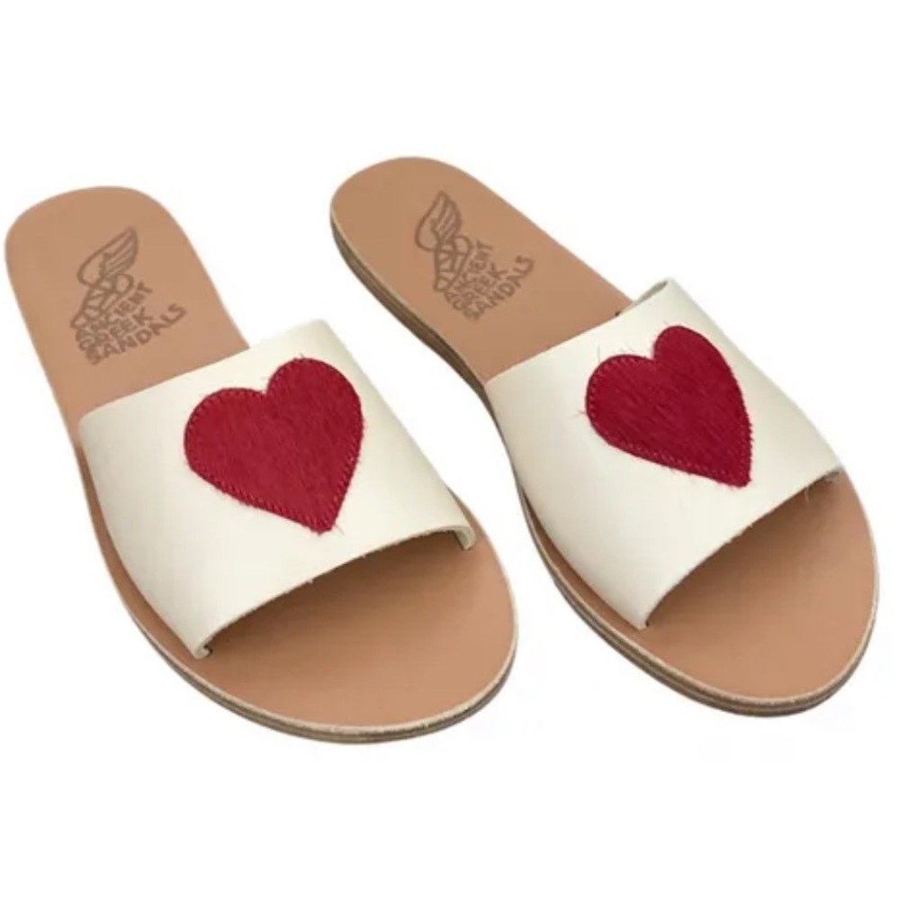Heart Design Handmade Ancient Greek Sandals EU 40